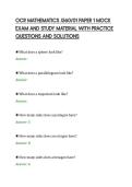 OCR MATHEMATICS J560&sol;01 PAPER 1 MOCK&NewLine;EXAM AND STUDY MATERIAL WITH PRACTICE&NewLine;QUESTIONS AND SOLUTIONS&NewLine;