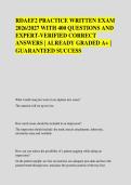 RDAEF2 PRACTICE WRITTEN EXAM &NewLine;2026&sol;2027 WITH 400 QUESTIONS AND &NewLine;EXPERT-VERIFIED CORRECT &NewLine;ANSWERS &vert; ALREADY GRADED A&plus; &vert; &NewLine;GUARANTEED SUCCESS 