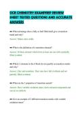OCR CHEMISTRY EXAMPREP REVIEW&NewLine;SHEET TESTED QUESTIONS AND ACCURATE&NewLine;ANSWERS