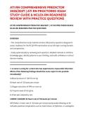 ATI RN COMPREHENSIVE PREDICTOR 2026&sol;2027 &vert; ATI RN PROCTORED EXAM STUDY GUIDE & NCLEX-RN READINESS REVIEW WITH PRACTICE QUESTIONS