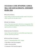 OCS EXAM 4 CORE ORTHOPEDIC CLINICAL&NewLine;SKILLS AND MUSCULOSKELETAL ASSESSMENT&NewLine;REVIEW 2026