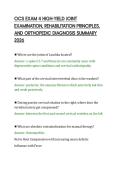 OCS EXAM 4 HIGH-YIELD JOINT&NewLine;EXAMINATION&comma; REHABILITATION PRINCIPLES&comma;&NewLine;AND ORTHOPEDIC DIAGNOSIS SUMMARY&NewLine;2026&NewLine;