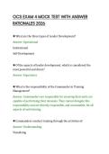 OCS EXAM 4 MOCK TEST WITH ANSWER&NewLine;RATIONALES 2026