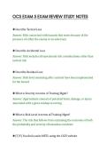 OCS EXAM 5 EXAM REVIEW STUDY NOTES&NewLine;
