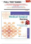 FULL TEST BANK&colon;&NewLine;FOR Introductory Medical-Surgical Nursing 11th Edition&NewLine;By Rn Timby&comma; Barbara K&period; &lpar;Author&rpar; Questions And Answers Graded A&plus; Latest Update&NewLine;