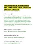 OCS CERTIFICATION BUNDLED EXAMS&NewLine;2026 COMPLETE SOLUTIONS AND TESTED&NewLine;QUESTIONS GRADED A&plus;