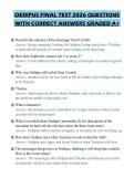 OEDIPUS FINAL TEST 2026 QUESTIONS&NewLine;WITH CORRECT ANSWERS GRADED A&plus;