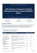 NSG-316 Exam 2 Questions & Verified Rationalized Answers&comma; Updated 2026&sol;2027 Edition