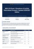 NSG-316 Exam 3 Questions & Verified Rationalized Answers&comma; Updated 2026&sol;2027 Edition