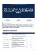 NSG-316 Final Exam Questions & Verified Rationalized Answers&comma; Updated 2026&sol;2027 Edition