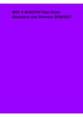 MDC 4 NUR2755 Final Exam Questions and Answers 2026&ndash;2027 &ndash; Comprehensive Nursing Study Guide&comma; Practice Questions and Exam Review
