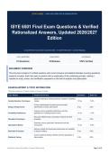 ISYE 6501 Final Exam Questions & Verified Rationalized Answers&comma; Updated 2026&sol;2027 Edition