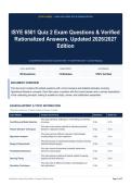 ISYE 6501 Quiz 2 Exam Questions & Verified Rationalized Answers&comma; Updated 2026&sol;2027 Edition