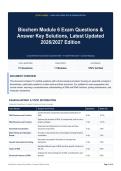 Biochem Module 6 Exam Questions & Answer Key Solutions&comma; Latest Updated 2026&sol;2027 Edition