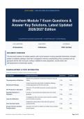 Biochem Module 7 Exam Questions & Answer Key Solutions&comma; Latest Updated 2026&sol;2027 Edition
