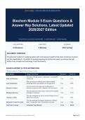 Biochem Module 5 Exam Questions & Answer Key Solutions&comma; Latest Updated 2026&sol;2027 Edition