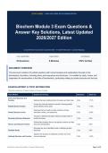 Biochem Module 3 Exam Questions & Answer Key Solutions&comma; Latest Updated 2026&sol;2027 Edition