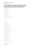 Test Bank for Human Anatomy & Physiology&colon; Complete Exam Questions with Answer Key &ndash; Anatomy&comma; Physiology&comma; Cells&comma; Tissues & Integumentary System by &lbrack;Author Name&rsqb;