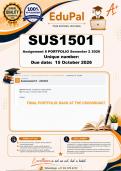 SUS1501 Assignment 8 PORTFOLIO &lpar;COMPLETE ANSWERS&rpar; Semester 2 2026 - DUE 15 October 2026