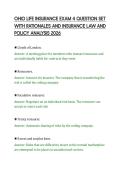 OHIO LIFE INSURANCE EXAM 4 QUESTION SET&NewLine;WITH RATIONALES AND INSURANCE LAW AND&NewLine;POLICY ANALYSIS 2026&NewLine;