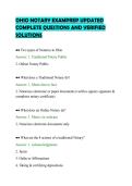 OHIO NOTARY EXAMPREP UPDATED&NewLine;COMPLETE QUESTIONS AND VERIFIED&NewLine;SOLUTIONS