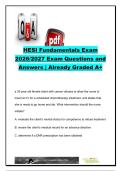 HESI Fundamentals Exam 2026&sol;2027&colon; 40&plus; Questions & Answers &ndash; Nursing Process&comma; Ethics&comma; Safety&comma; Medications&comma; Nutrition & Patient Care