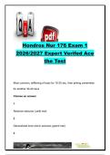 NUR 176 Exam 1 2026&sol;2027 &vert; Diabetes&comma; Insulin&comma; Stroke&comma; Seizures&comma; Dementia & Meningitis &vert; Hondros College of Nursing