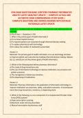 CPIA EXAM QUESTION BANK &vert;CERTIFIED PHARMACY INFORMATICS &NewLine;ANALYST LATEST 2026&sol;2027 UPDATE &mdash; COMPLETE ACTUAL AND &NewLine;AUTHENTIC EXAM COMPREHENSIVE STUDY GUIDE &vert;  COMPLETE QUESTIONS AND VERIFIED ANSWERS WITH DETAILED RATIONALES LATEST UPDATE