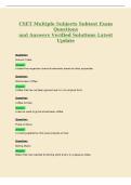 CSET Multiple Subjects Subtest Exam&NewLine;Questions&NewLine;and Answers Verified Solutions Latest&NewLine;Update