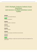 CSET Multiple Subjects Subtest Exam&NewLine;Questions&NewLine;and Answers Verified Solutions Latest&NewLine;Update