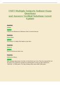 CSET Multiple Subjects Subtest Exam&NewLine;Questions&NewLine;and Answers Verified Solutions Latest&NewLine;Update