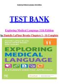 Test Bank For Exploring Medical Language 11th Edition by Danielle LaFleur Brooks ISBN 978-0323711562&NewLine;