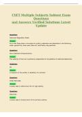 CSET Multiple Subjects Subtest Exam&NewLine;Questions&NewLine;and Answers Verified Solutions Latest&NewLine;Update