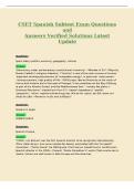 CSET Spanish Subtest Exam Questions&NewLine;and&NewLine;Answers Verified Solutions Latest&NewLine;Update