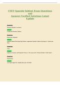CSET Spanish Subtest Exam Questions&NewLine;and&NewLine;Answers Verified Solutions Latest&NewLine;Update