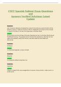 CSET Spanish Subtest Exam Questions&NewLine;and&NewLine;Answers Verified Solutions Latest&NewLine;Update