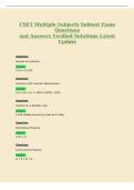CSET Multiple Subjects Subtest Exam&NewLine;Questions&NewLine;and Answers Verified Solutions Latest&NewLine;Update