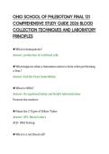 OHIO SCHOOL OF PHLEBOTOMY FINAL 131&NewLine;COMPREHENSIVE STUDY GUIDE 2026 BLOOD&NewLine;COLLECTION TECHNIQUES AND LABORATORY&NewLine;PRINCIPLES&NewLine;