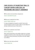 OHIO SCHOOL OF PHLEBOTOMY FINAL 131&NewLine;CONCEPT REVIEW GUIDE 2026 LAB&NewLine;PROCEDURES AND QUALITY ASSURANCE