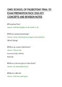 OHIO SCHOOL OF PHLEBOTOMY FINAL 131&NewLine;EXAM PREPARATION PACK 2026 KEY&NewLine;CONCEPTS AND REVISION NOTES