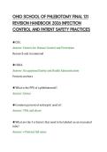 OHIO SCHOOL OF PHLEBOTOMY FINAL 131&NewLine;REVISION HANDBOOK 2026 INFECTION&NewLine;CONTROL AND PATIENT SAFETY PRACTICES