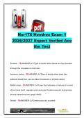 NUR 176 HONDROS COLLEGE OF NURSING EXAM COMPLETE PACKAGE DEAL