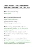 OHSAA BASEBALL EXAM COMPREHENSIVE&NewLine;RULES AND OFFICIATING STUDY GUIDE 2026&NewLine;
