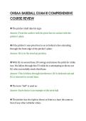 OHSAA BASEBALL EXAM III COMPREHENSIVE&NewLine;COURSE REVIEW