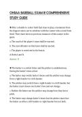 OHSAA BASEBALL EXAM III COMPREHENSIVE&NewLine;STUDY GUIDE
