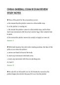 OHSAA BASEBALL EXAM III EXAM REVIEW&NewLine;STUDY NOTES
