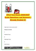 ATLS Test Exam 2026&sol;2027 Questions & Answers &vert; Trauma&comma; Shock&comma; Airway&comma; TBI&comma; Burns & Pediatric Trauma &vert; 50&plus; Questions &vert; ATLS