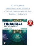 Solution Manual For Financial Accounting&comma; 13th Edition by C William Thomas and Wendy M&period; Tietz&comma; Verified Chapters 1 - 12&comma; Complete Newest Version
