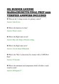 OIL BURNER LICENSE&NewLine;MASSACHUSETTS FINAL PREP 2026&NewLine;VERIFIED ANSWERS INCLUDED&NewLine;