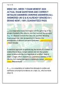 MSNC 505 WEEK 7 EXAM 2026 &vert; ADVANCED NURSING LEADERSHIP ACTUAL QUESTIONS & VERIFIED DETAILED RATIONALES &lpar;40 Q&A&rpar; &vert; GRADED A&plus;